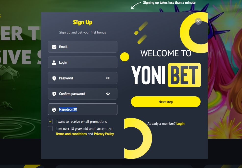 Yonibet - 30 Giros Gratis